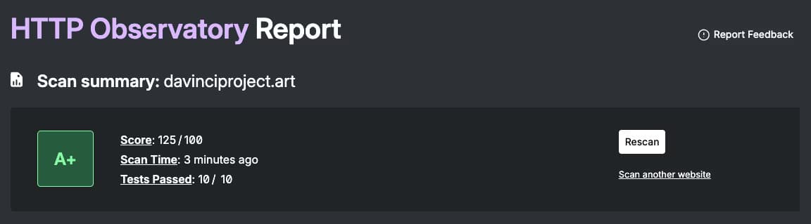 Observatory report visual