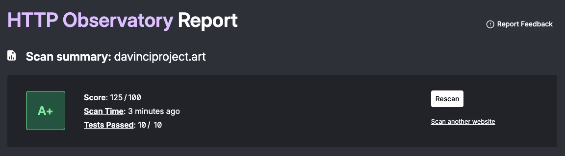 Observatory report visual